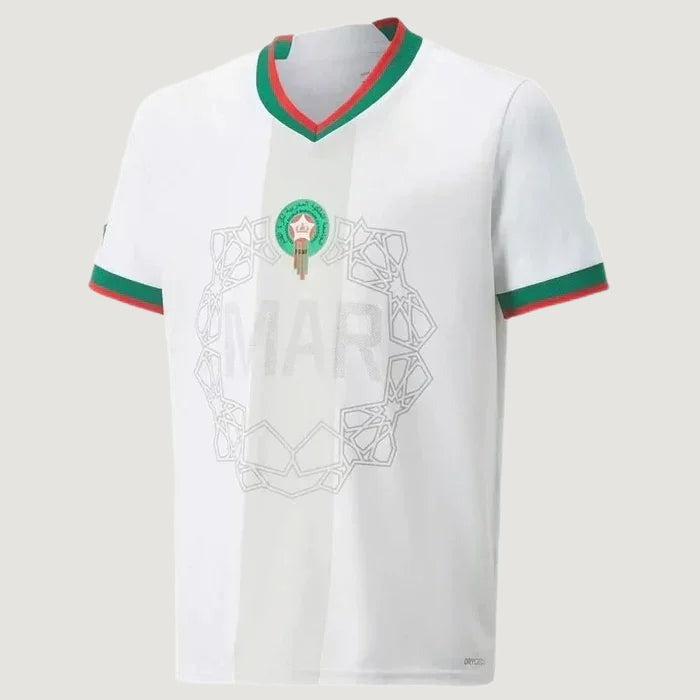 Maillot Maroc saison 2022 extérieur Coupe du Monde blanc